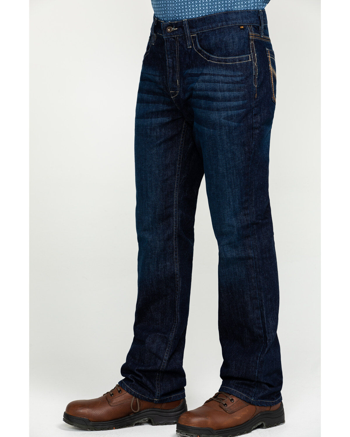 Image #3 - Cody James Men's FR Milliken Dark Slim Bootcut Work Jeans, Indigo, hi-res