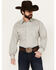 Image #1 - Stetson Men's Geo Print Long Sleeve Pearl Snap Western Shirt, Tan, hi-res