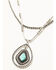 Image #2 - Shyanne Women's Multi-Layered Turquoise-Toned Pendant Necklace, Silver, hi-res