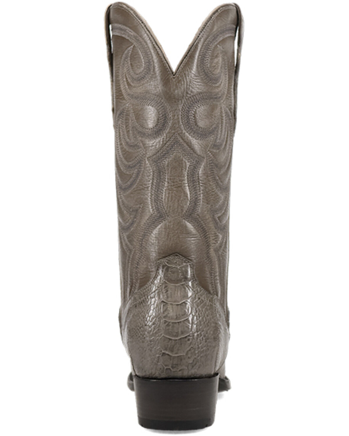 Image #5 - El Dorado Men's Exotic Ostrich Leg Tall Western Boots - Round Toe, Grey, hi-res