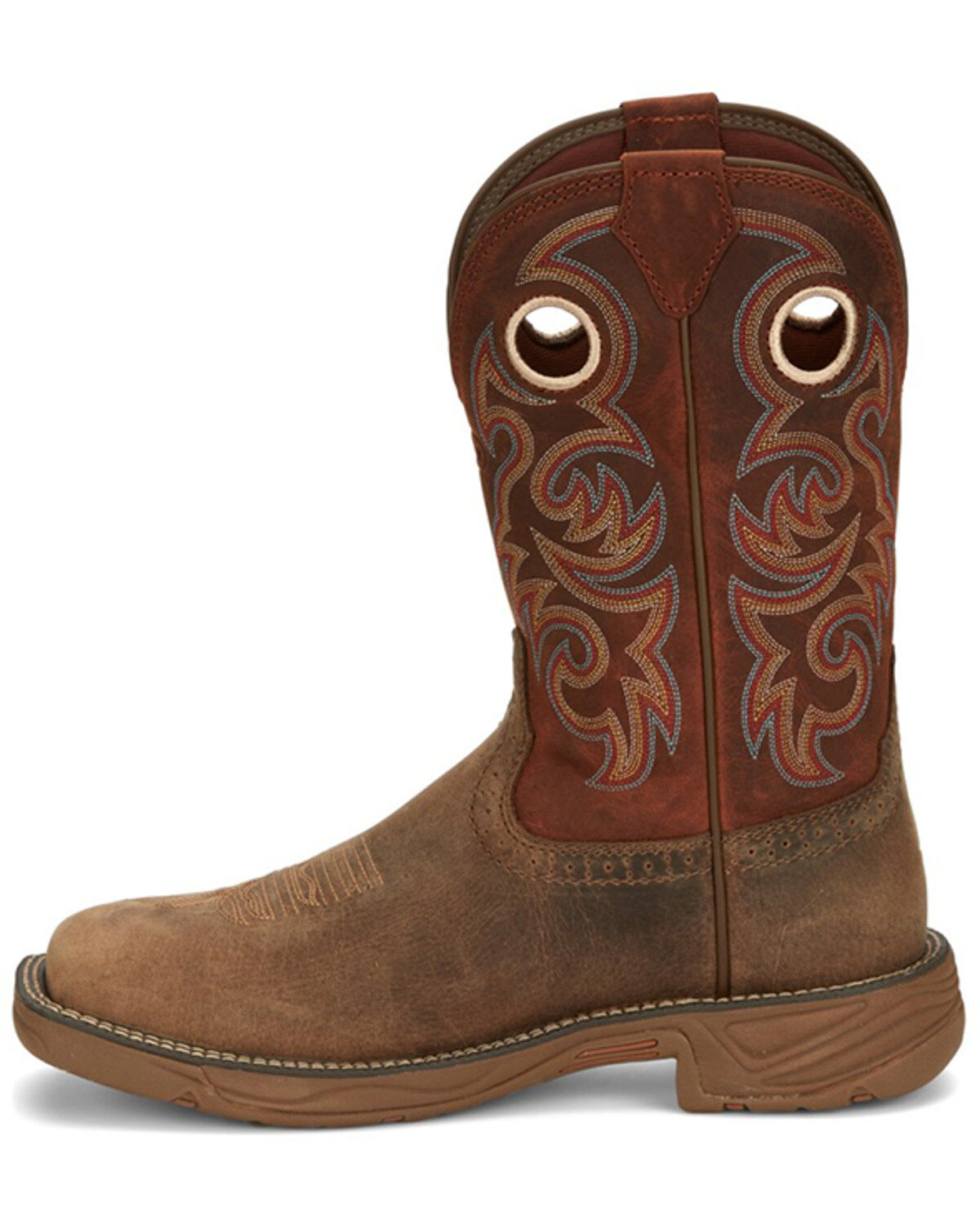 Image #3 - Justin Men's Stampede Rush Western Boots - Broad Square Toe, Tan, hi-res