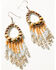 Image #2 - Shyanne Women's Champagne Chateau Jasper Fringe Earrings , Silver, hi-res