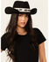 Image #1 - Nikki Beach Women's New Moon Wool Fashion Hat, Black, hi-res