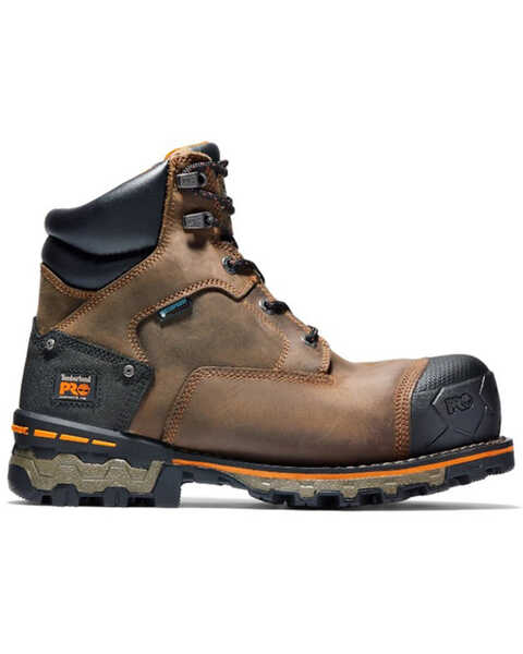 Image #2 - Timberland PRO Men's 6" Boondock Waterproof Work Boots - Composite Toe , Brown, hi-res