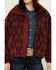 Image #3 - Ariat Women's Tonal Sherpa Jacket, Maroon, hi-res