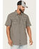 Image #1 - Moonshine Spirit&reg; Men's Checkers Plaid Print Short Sleeve Snap Western Shirt, Tan, hi-res