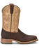 Image #4 - Double-H Men's Square Steel Toe Western Boots, Bison, hi-res