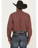 Image #4 - George Strait by Wrangler Men's Medallion Print Long Sleeve Button-Down Stretch Western Shirt, Wine, hi-res
