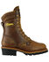 Image #2 - Thorogood Men's 9" USA Waterproof Insulated Logger Work Boots - Steel Toe, Brown, hi-res
