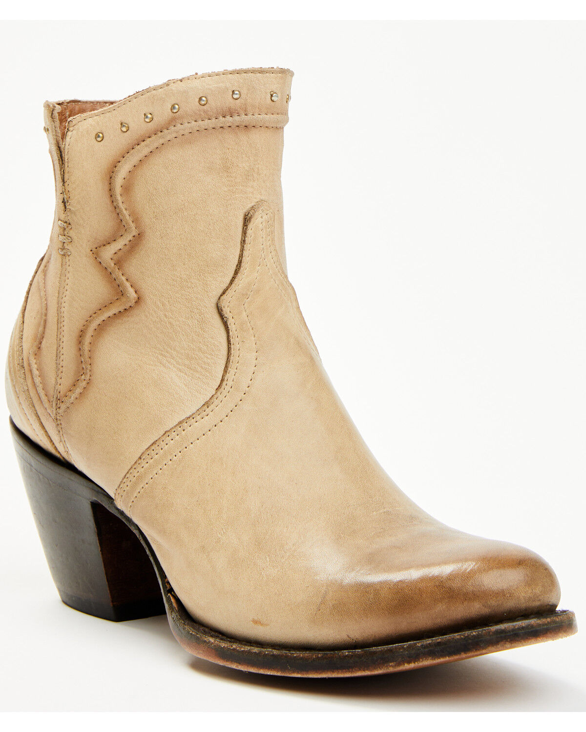 Image #1 - Lucchese Women's Karla Fashion Booties - Round Toe, Natural, hi-res