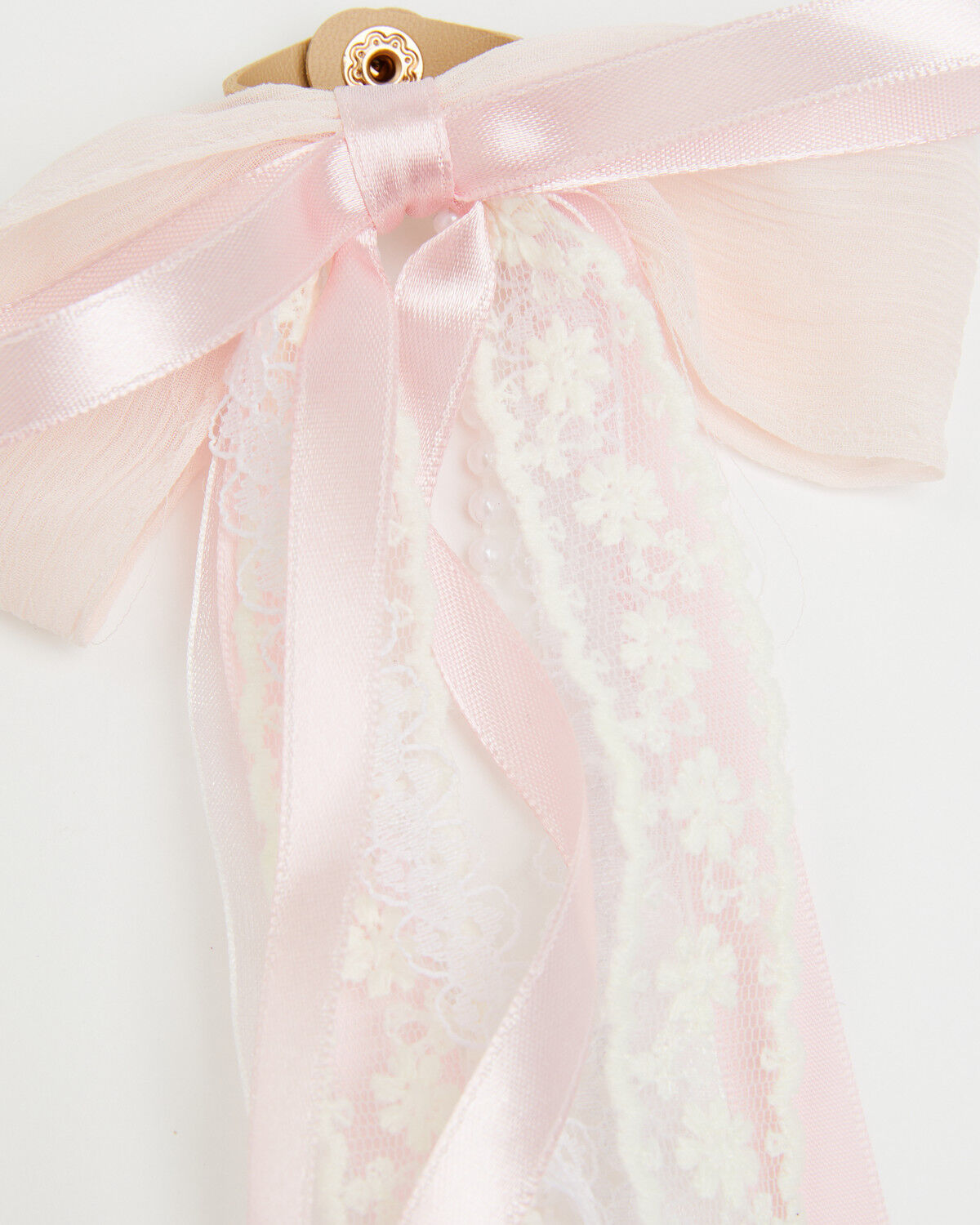 Image #3 - Shyanne Women's Lace And Pearl Boot Bows - 2 Piece, Pink, hi-res
