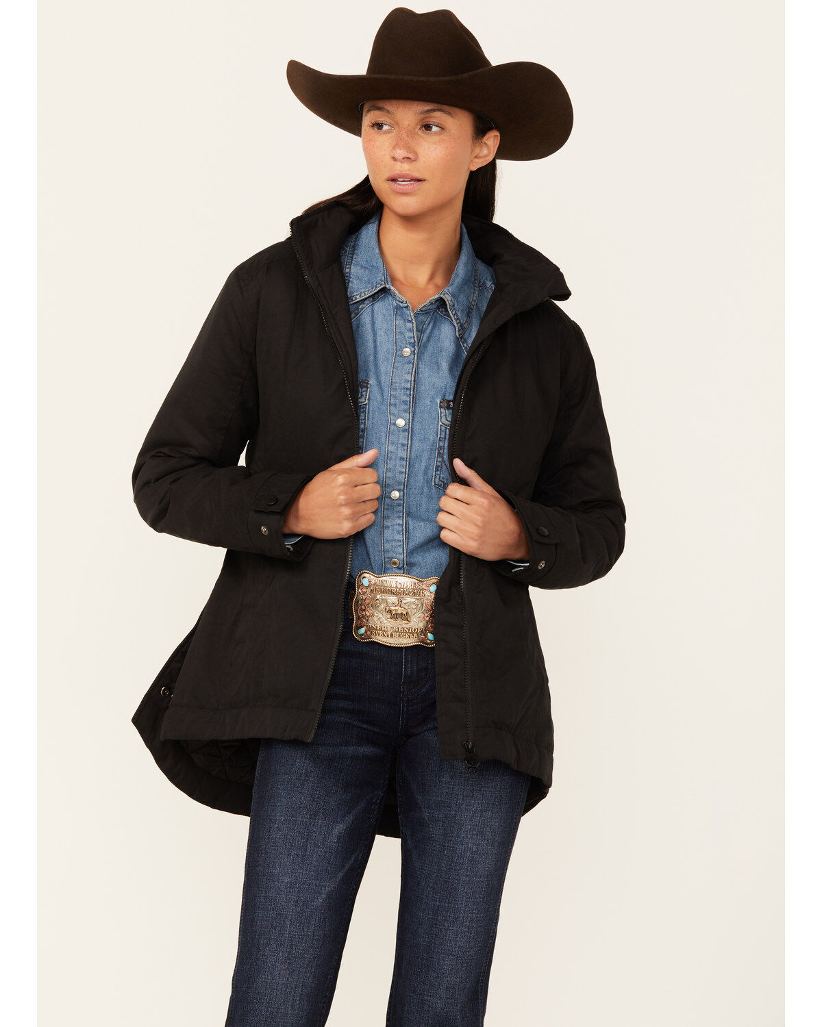 Outback Trading Co Women's Berber Lined Hooded Hattie Jacket, Black, hi-res