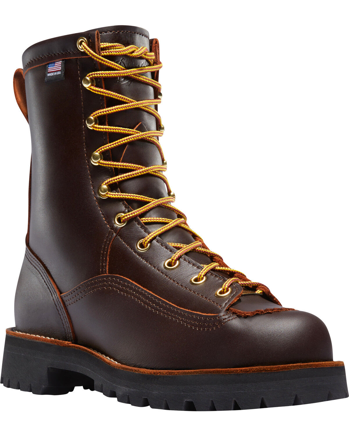 Image #1 - Danner Men's Rain Forest 8" Work Boots - Soft Toe, Brown, hi-res