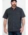 Image #1 - Hawx Men's Charcoal Solid Yarn Dye Two Pocket Short Sleeve Work Shirt - Tall, Charcoal, hi-res