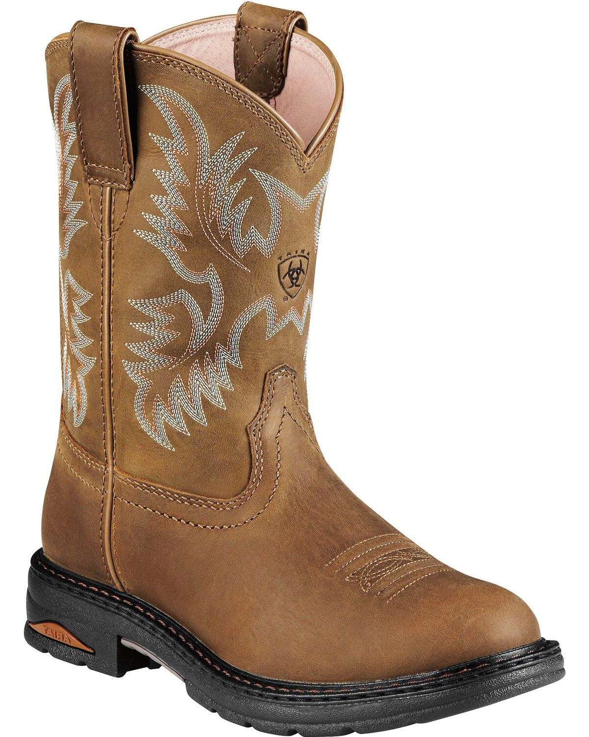 Ariat Women's Tracey Pull On Work Boots - Composite Toe, Dusty Brn, hi-res