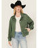 Image #2 - Ariat Women's Edgerton Embroidered Bomber Jacket , Dark Green, hi-res