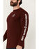 Image #3 - Troll Co Men's Grit Logo Long Sleeve Graphic Shirt , Maroon, hi-res