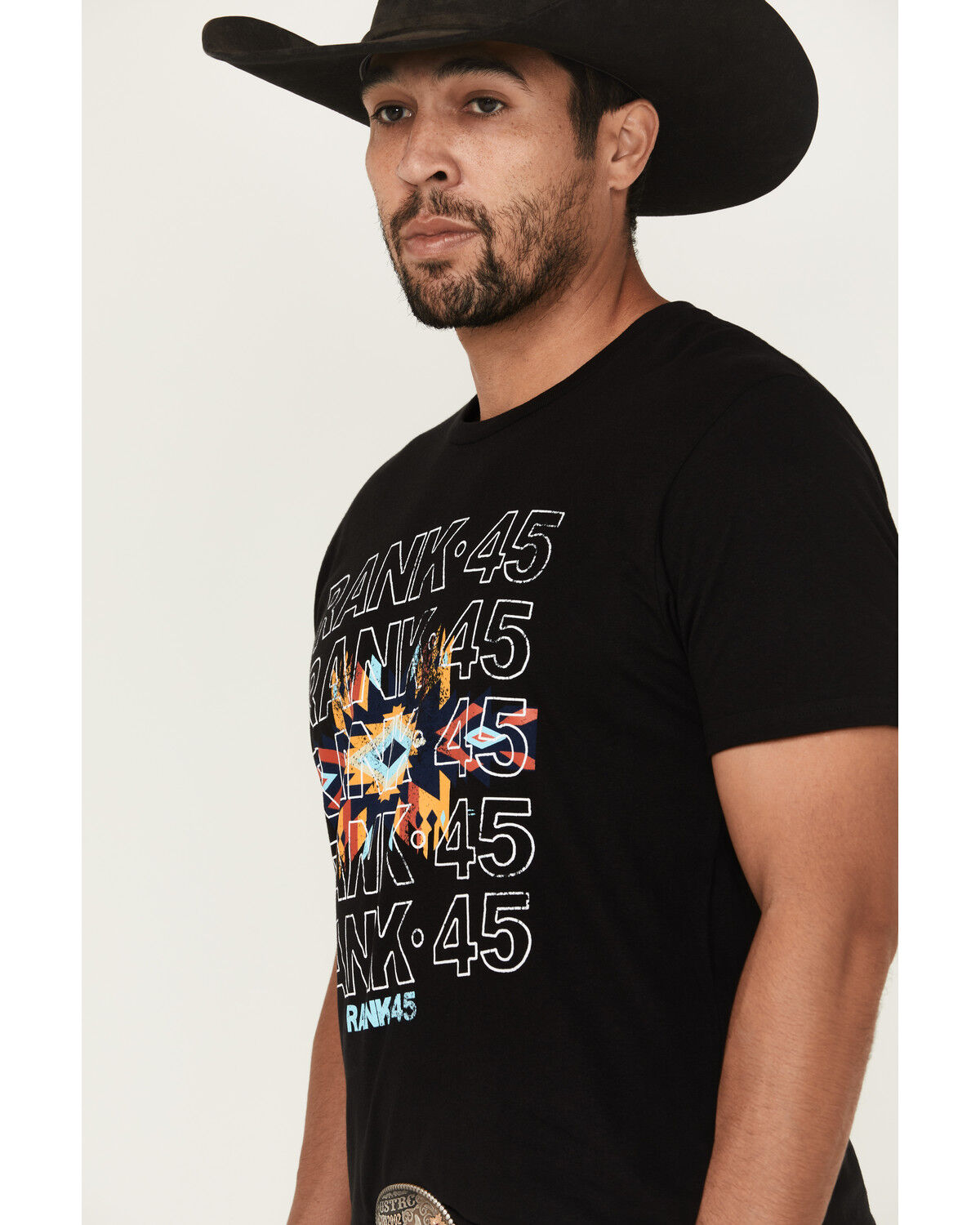 Image #2 - RANK 45&reg; Men's Strom Southwestern Print Short Sleeve Graphic T-Shirt, Black, hi-res