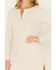 Image #3 - Cleo + Wolf Women's Waffle Knit Henley Dress, Ivory, hi-res