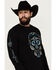 Image #2 - Moonshine Spirit&reg; Men's Candy Skull Long Sleeve Graphic T-Shirt, Black, hi-res