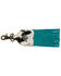 Image #1 - Myra Bag Women's Running River Hair-On Hide Fringe Key Fob, Turquoise, hi-res