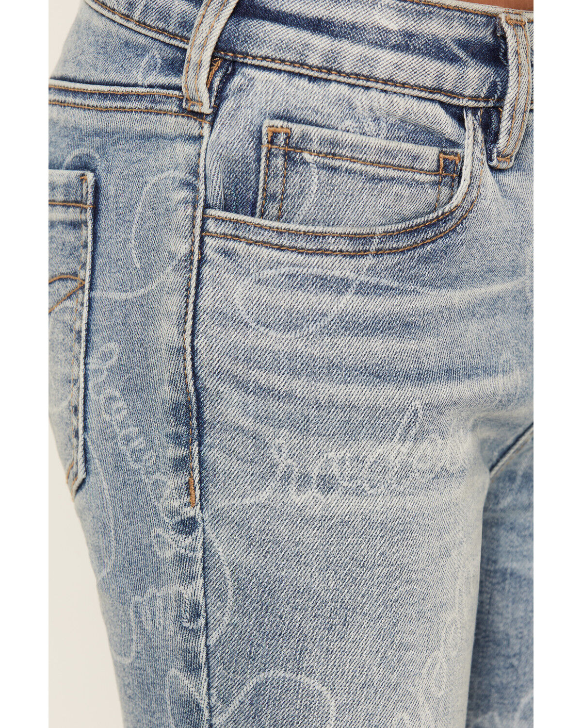 Image #2 - Shyanne Girls' Ambrose Medium Wash Flare Stretch Denim Jeans, Medium Wash, hi-res