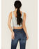 Image #4 - Rock & Roll Denim Women's Chevron Striped Sleeveless Cropped Tank Top , Tan, hi-res