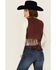 Image #4 - Shyanne Women's Short Fringe and Eyelet Suede Vest , Brown, hi-res