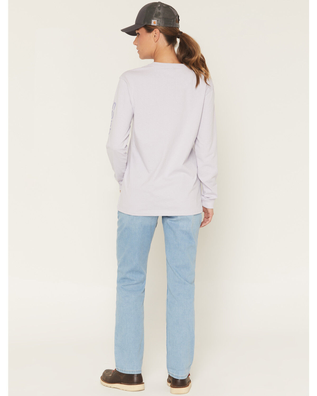 Image #3 - Carhartt Women's The Essential Stretch Denim Jeans, Light Medium Wash, hi-res