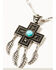 Image #2 - Shyanne Women's Southwestern Antique Cross Necklace , Silver, hi-res