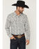 Image #1 - Gibson Trading Co Men's Bone Ridge Paisley Print Long Sleeve Snap Western Shirt - Tall, Ivory, hi-res