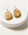 Image #1 - Shyanne Women's Champagne Chateau Jasper Slab Earrings, Gold, hi-res