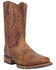 Image #1 - Dan Post Men's Saddle Bison Performance Western Boots - Broad Square Toe, Tan, hi-res