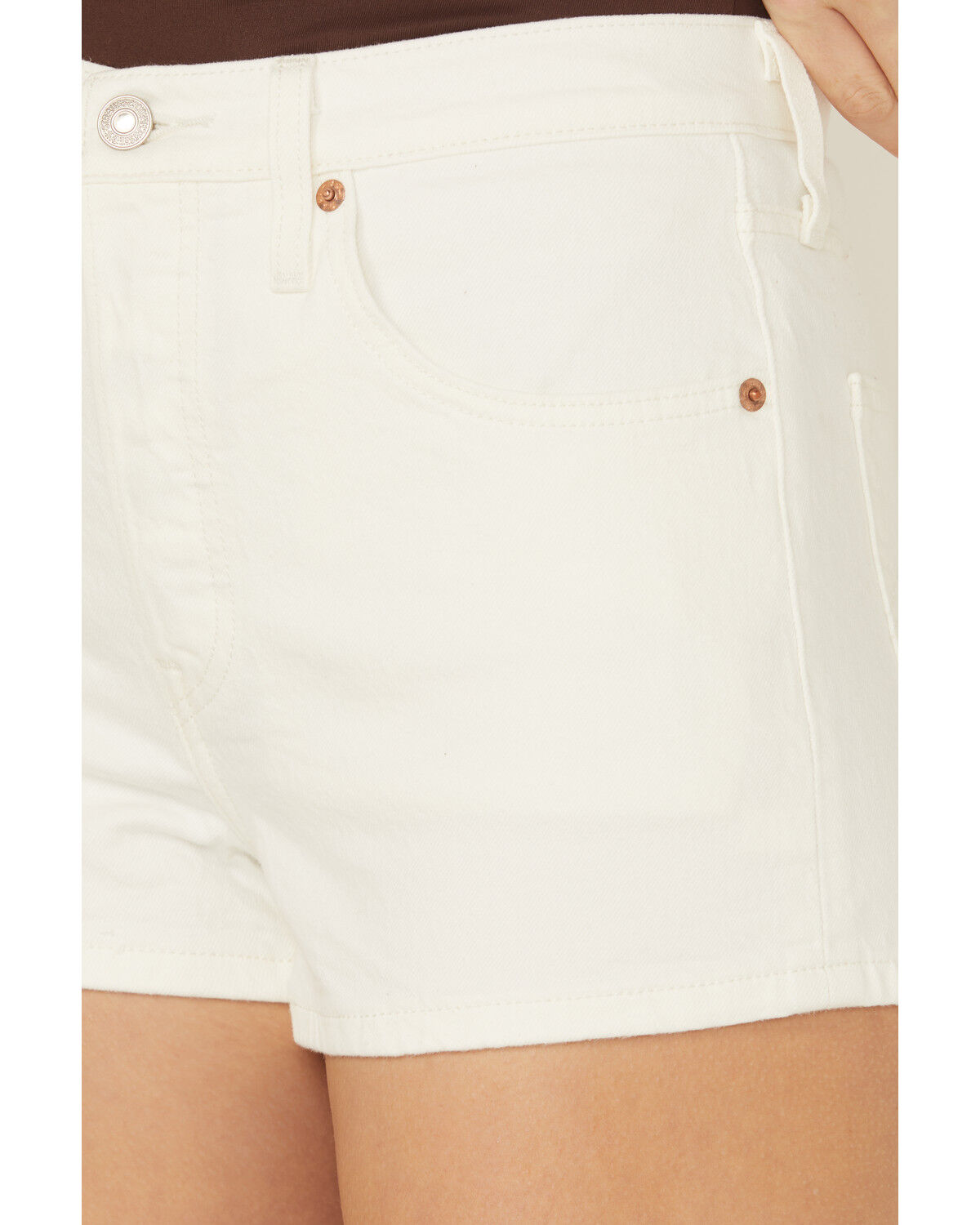 Image #2 - Levi's Women's 501&reg; Original Disco Nights High Rise Stretch Denim Shorts, White, hi-res