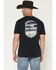 Image #1 - Hooey Men's Cheyenne Short Sleeve Pocket Graphic T-Shirt, Black, hi-res