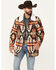 Image #1 - Rock & Roll Denim Men's Southwestern Long Sherpa Jacket, Black, hi-res