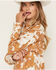 Image #2 - Wrangler Retro Women's Cow Print Long Sleeve Button-Down Boyfriend Western Shirt, White, hi-res