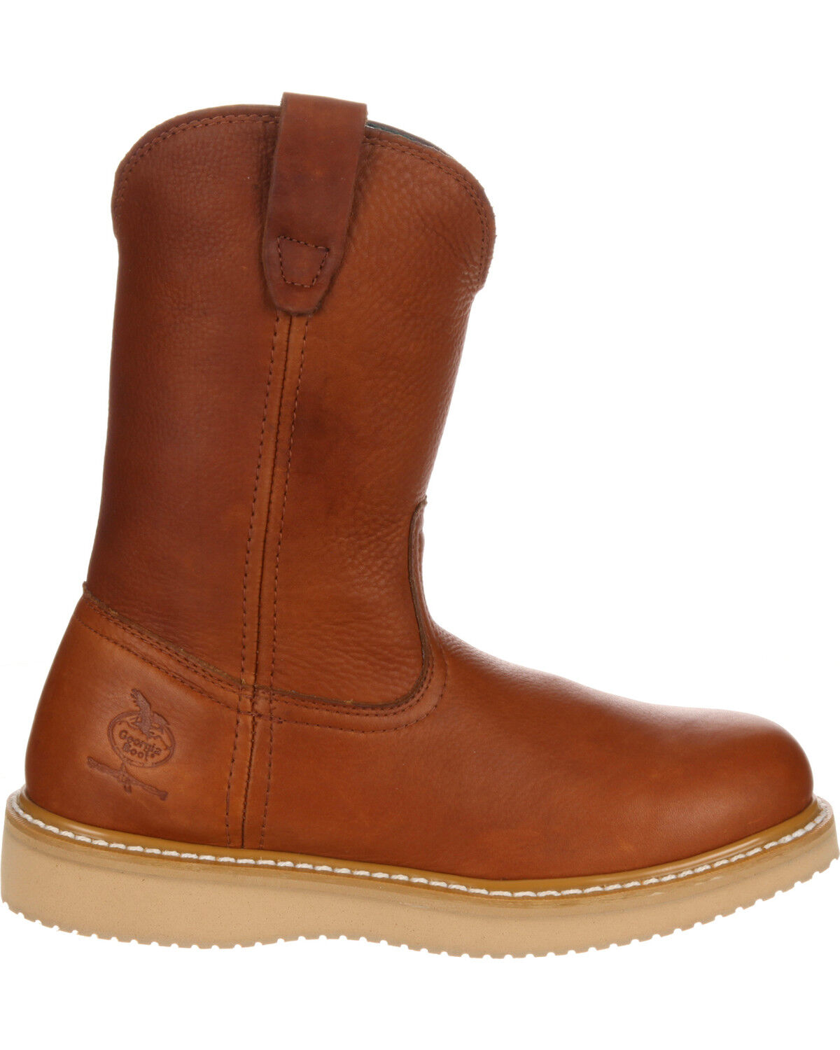 Image #8 - Georgia Boot Men's Wellington Barracuda Work Boots - Steel Toe, Brown, hi-res