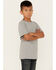 Image #2 - Carhartt Boys' Logo Pocket Short Sleeve T-Shirt, Charcoal, hi-res