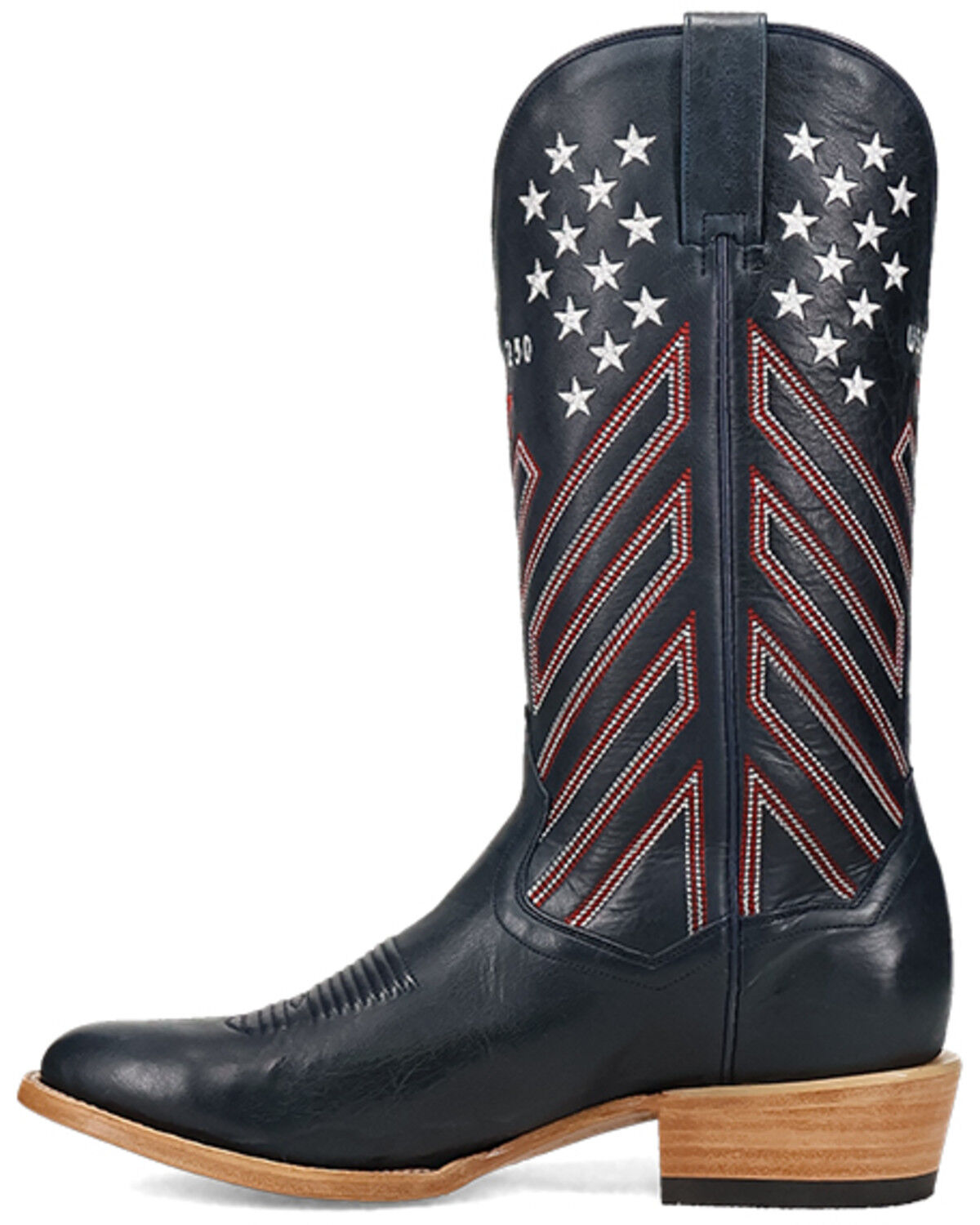 Image #3 - Dan Post Men's America 250 Western Boots - Round Toe, Blue, hi-res