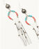 Image #2 - Cowgirl Confetti Women's Beaded Fringe Brave Spirit Earrings, Silver, hi-res