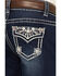 Image #4 - Shyanne Girls' Dark Wash Faux Flap Stretch Bootcut Jeans - bIG, Dark Wash, hi-res