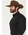 Image #2 - Cody James Men's Basic Solid Long Sleeve Button-Down Stretch Western Shirt - Tall, Black, hi-res