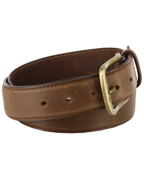 Image #2 - Cody James® Men's Classic Genuine Leather Belt, Tan, hi-res