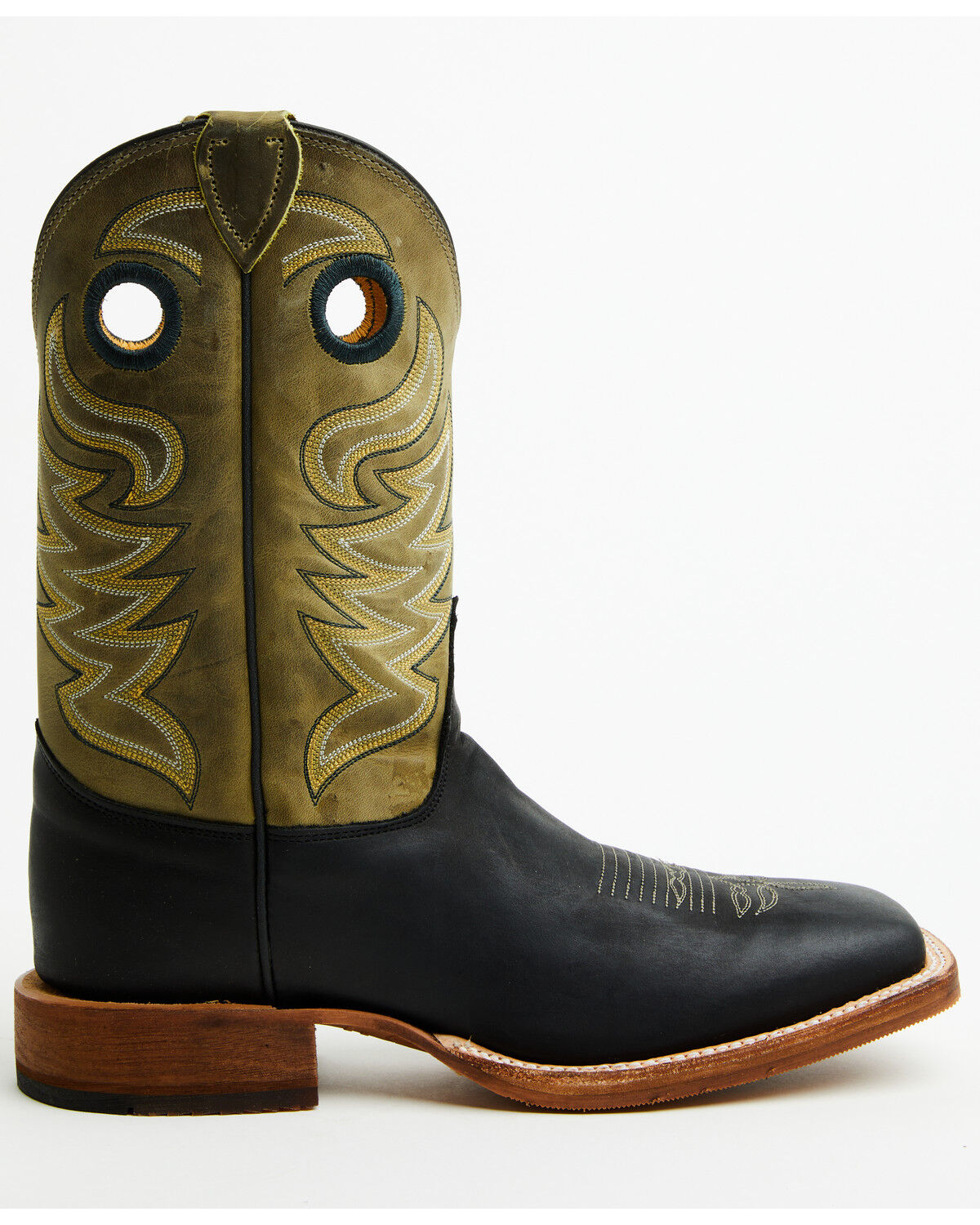 Image #2 - Justin Men's Bent Rail Walsh Performance Western Boots - Broad Square Toe, Green, hi-res