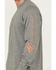 Image #3 - Hawx Men's Logo Long Sleeve Knit Work T-Shirt , Heather Grey, hi-res