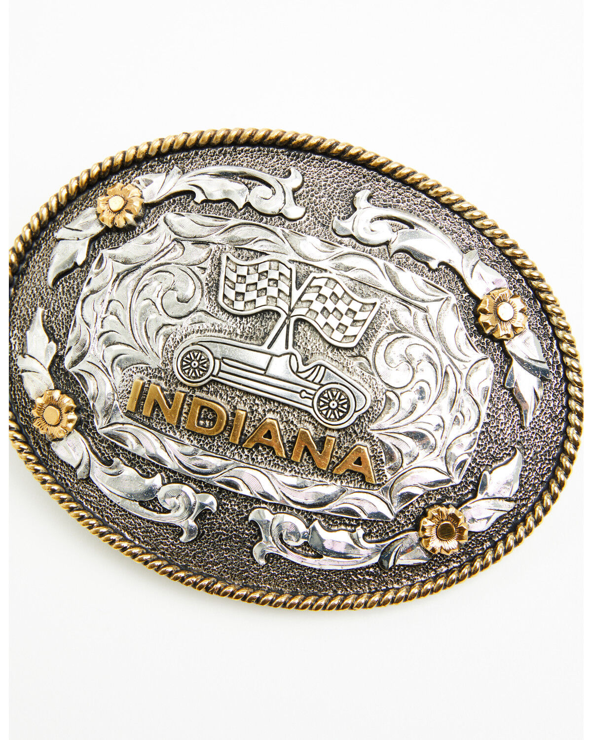 Image #2 - Cody James Indiana Regional Belt Buckle, Silver, hi-res