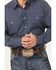 Image #3 - Roper Men's West Made Geo Print Long Sleeve Pearl Snap Western Shirt, Dark Blue, hi-res