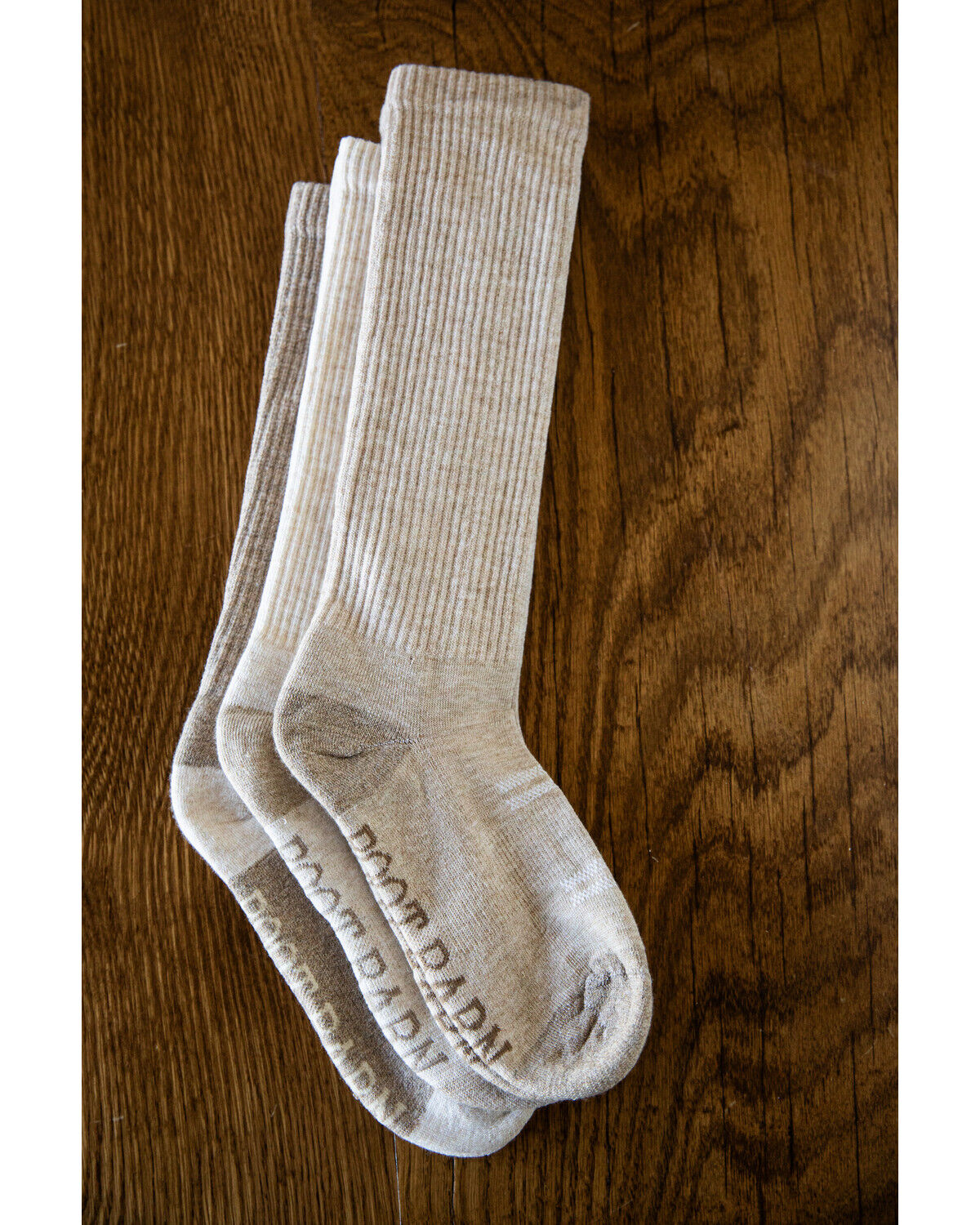 Boot Barn Women's Basic Over The Calf Sock Pack - 3 Pack, Tan, hi-res