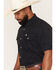 Image #2 - Ferrell Men's Tek Carson Boot Stitch Print Short Sleeve Pearl Snap Stretch Performance Western Shirt, Black, hi-res